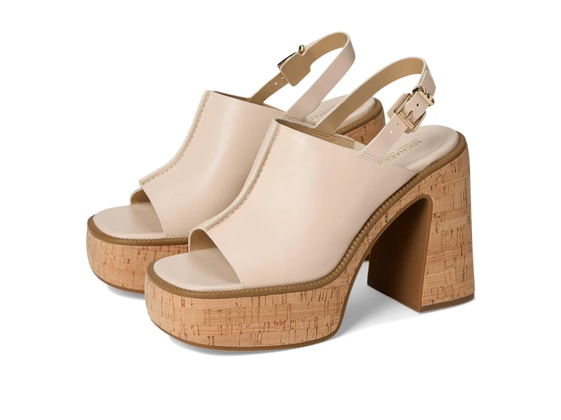 Michael Kors 40R5LEMS1L-289 LEIA PLATFORM SANDAL Women LT CREAM UK 3.5