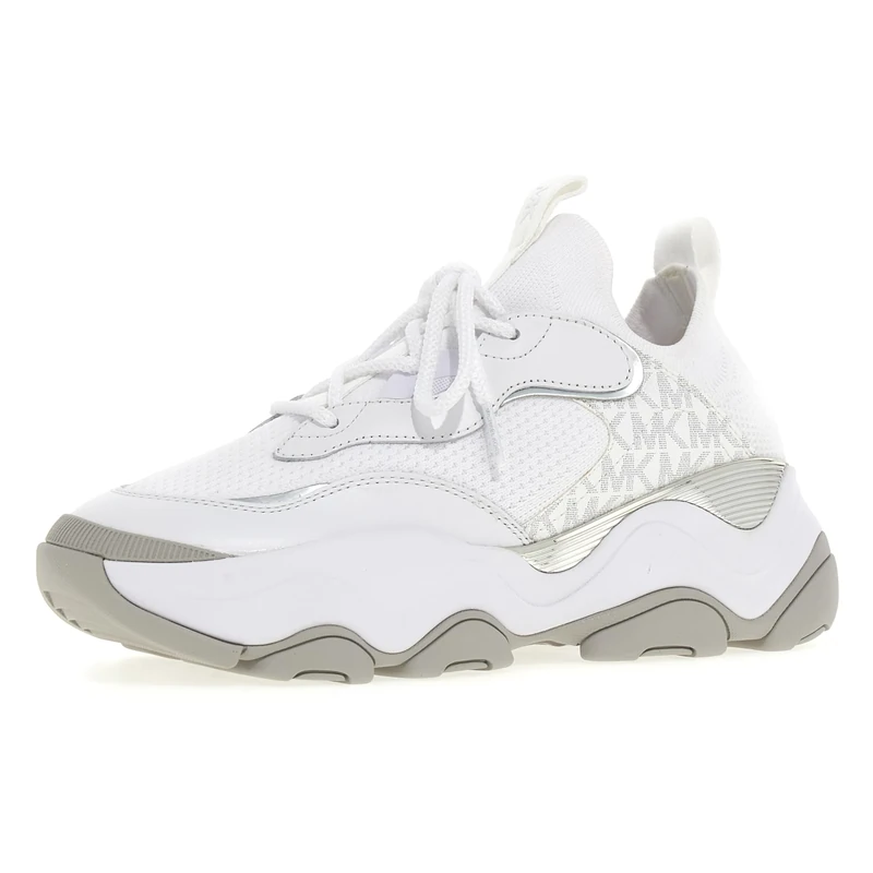 Michael Kors 43R5ATFS1L-119 Atlas Knit Trainer Women Bright WHT UK 5.5