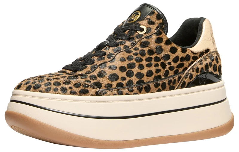 Michael Kors Hayes Lace Up Sneakers - Husk Multi UK 6