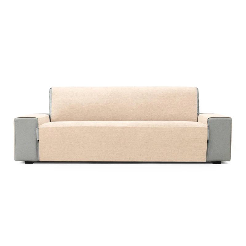 FAVERTI® Sofa Cover 3 Seater 160 cm | PEGO Model | Natural | Extra Soft Chenille Touch Quality Sofa Protector Made in Spain with Recycled Material