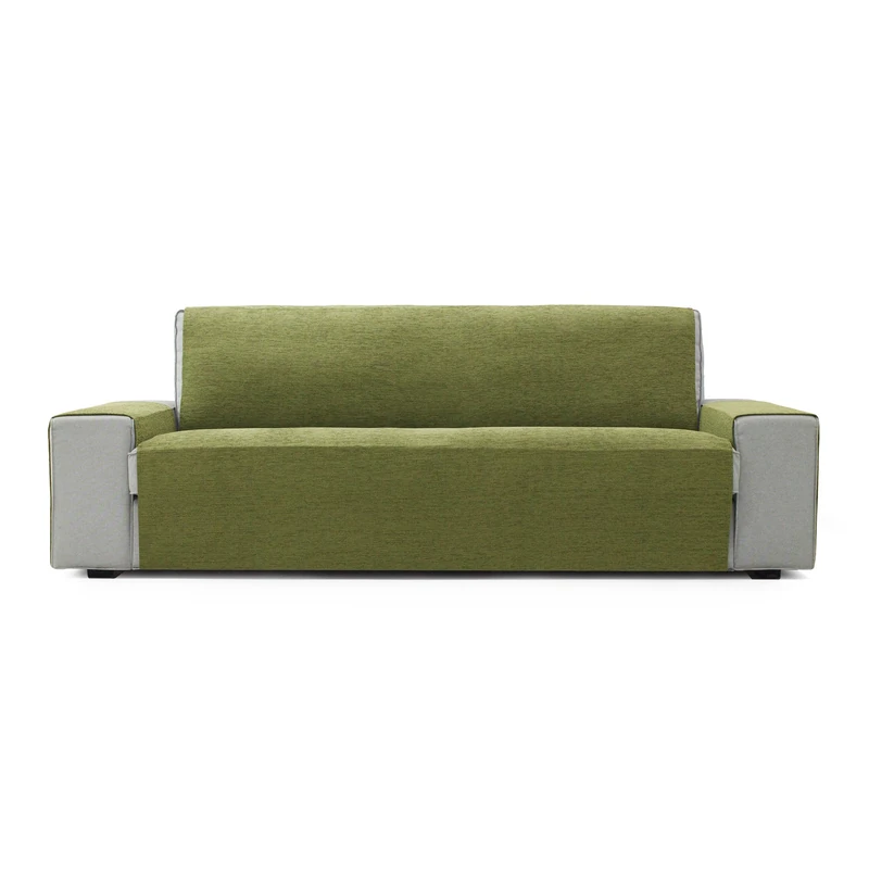 FAVERTI® Sofa Cover 3 Seater 160 cm | PEGO Model | Green | Extra Soft Chenille Touch Quality Sofa Protector Made in Spain with Recycled Material