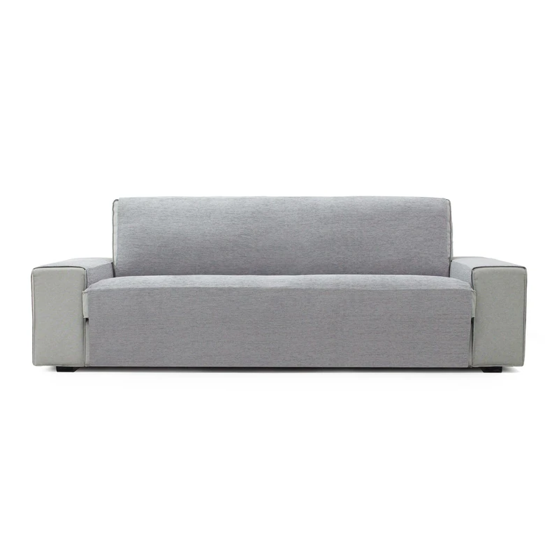 FAVERTI® Sofa Cover 3 Seater 160 cm | PEGO Model | Light Grey | Extra Soft Chenille Touch Quality Sofa Protector Made in Spain with Recycled Material