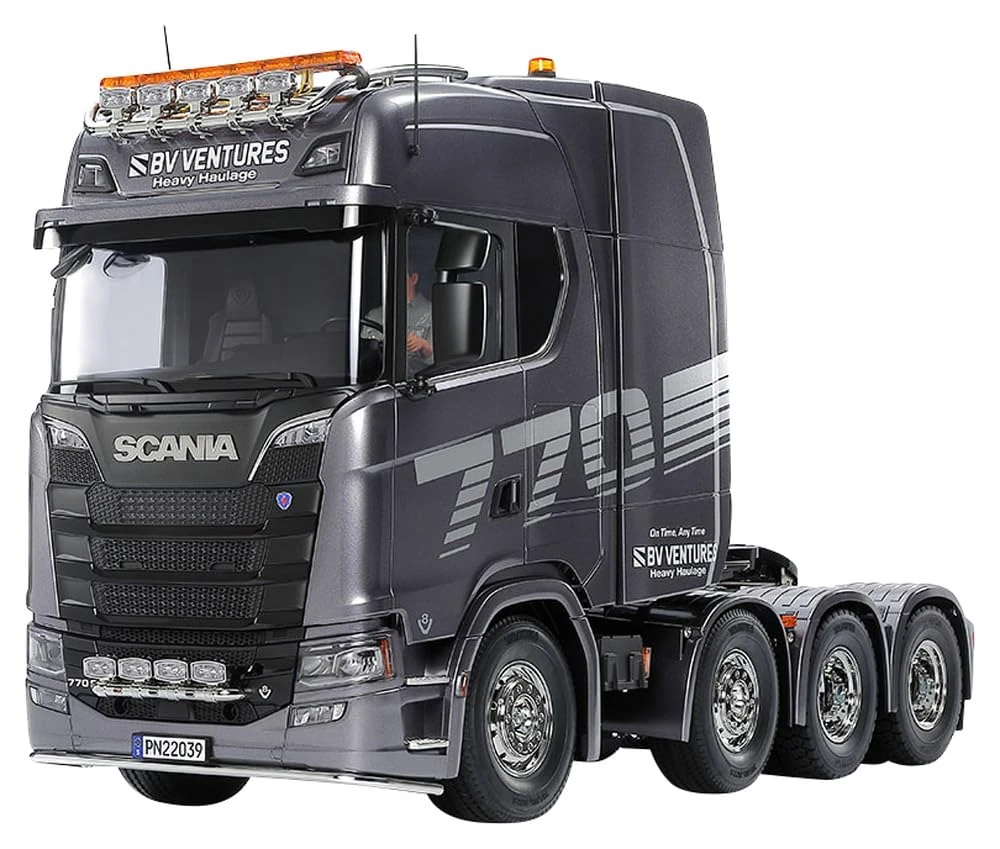 Tamiya 56376 1/14 Electric RC Big Truck Series No.76 Scania 770 S 8 x 4/4 (Gunmeta Edition) Electric Radio Control