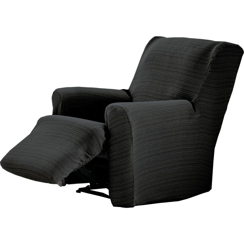 ECOMMERC3 | Armchair Cover Feet Together Relax Elastic Jacquard – Dark Grey Armchair Cover, One-Piece Fit, Breathable and Anti-Wear, Easy to Put on and Take Off