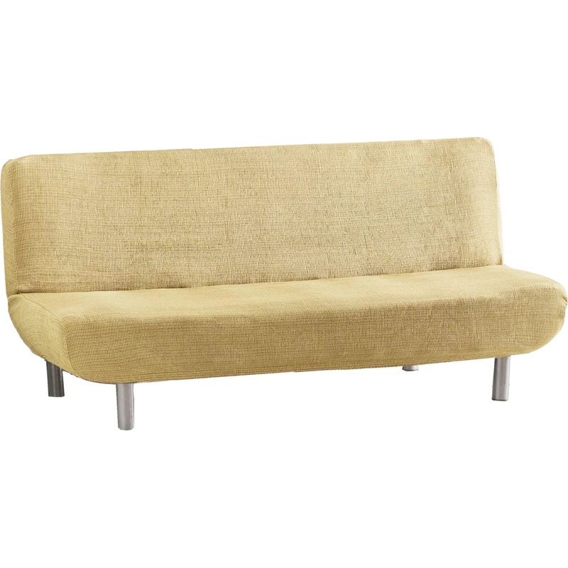 ECOMMERC3 3 Seater Sofa Cover Elastic Jacquard Click Clac Beige Universal Fit for Clic Clac Sofas, Breathable and Wear-Resistant, Easy to Install and Remove