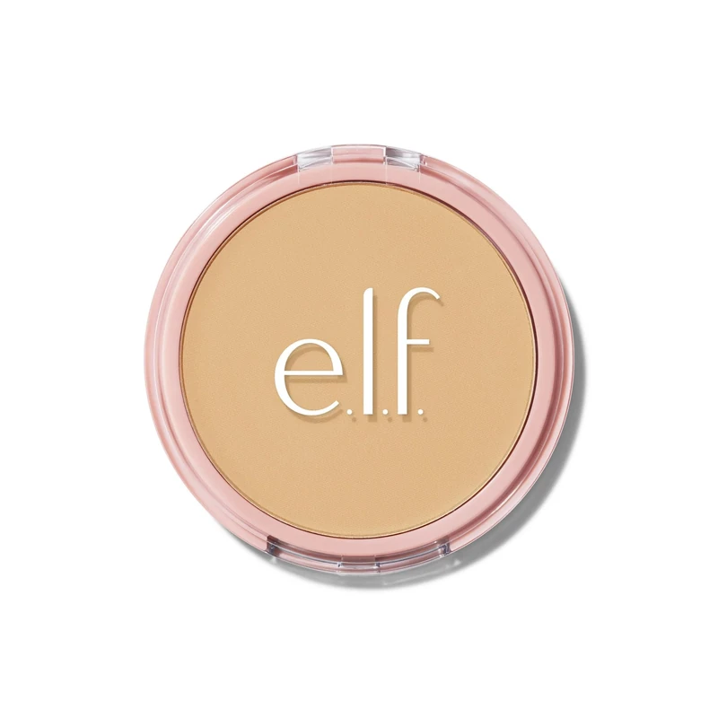 e.l.f. Halo Glow Powder Filter, Pressed Finishing Powder, Buildable Coverage, Crease-Resistant, Blurs the Appearance of Pores, With Velour Puff and Mirror, Vegan & Cruelty-Free, Light Warm - Image 1