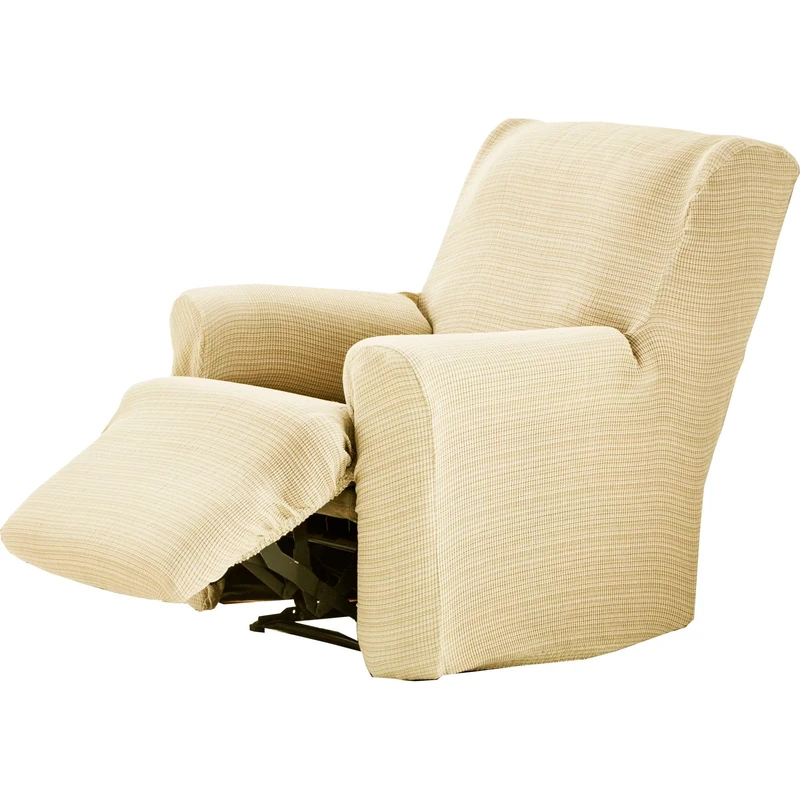 ECOMMERC3 | Armchair Cover Feet Together Relax Elastic Jacquard – Ecru Armchair Cover Single Piece Fit, Breathable and Anti-Wear, Easy to Put on and Take Off