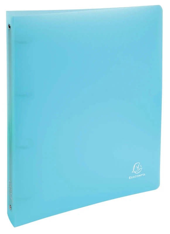 Exacompta - Ref 51972E - Box of 15 Chromaline Binders - 4 Round Rings Diameter 30 mm - Spine 40 mm - Dimensions 32 x 27 cm - File Format A4 Maxi - Pastel Blue - Image 1