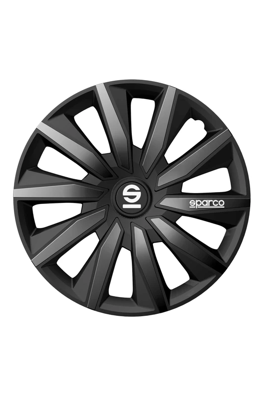 Sparco Wheel Covers Milano - 14-inch - Black/Grey - Set of 4 pieces
