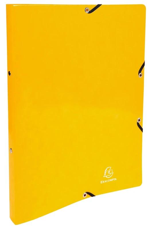 Exacompta 20 ring binders glossy card A4 2 rings yellow