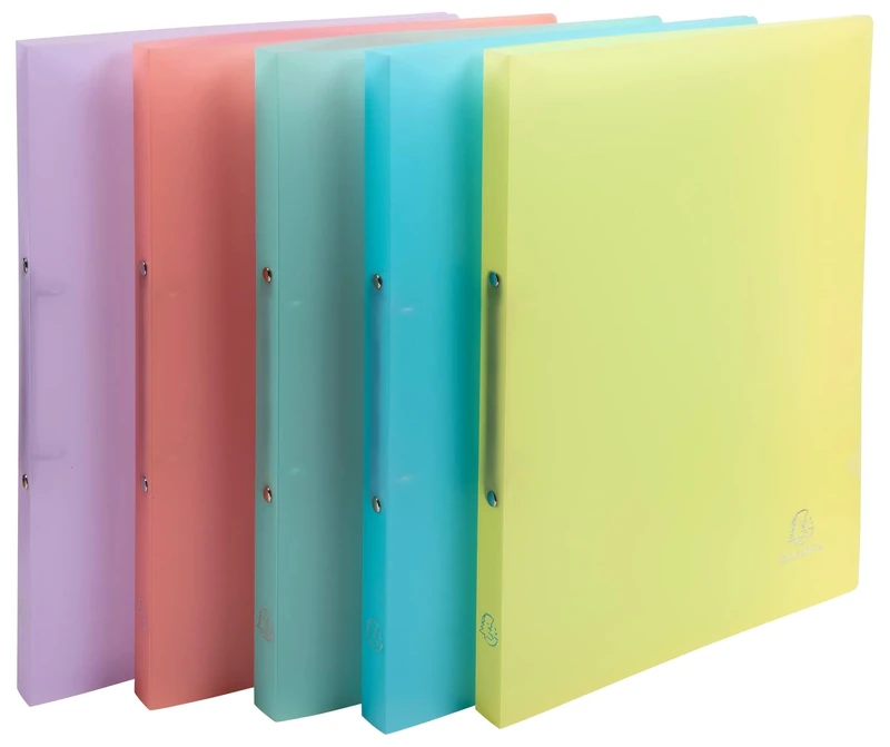 Exacompta - Ref 54170E - Box of 20 Chromaline Binders - 2 Round Rings Diameter 15 mm - Spine 20 mm - External Dimensions: 32 x 25 cm - A4 File Format - Assorted