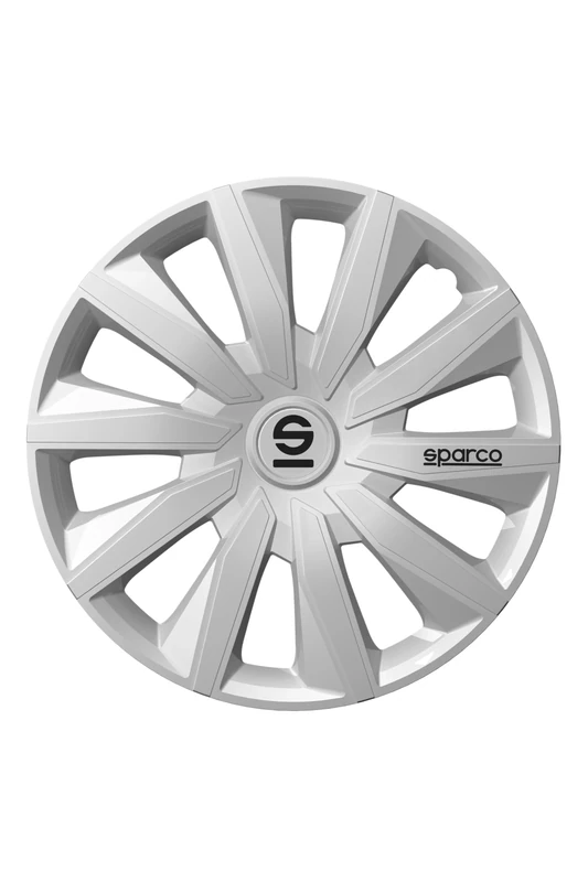 Sparco Set of 4 hubcaps 15’. Model Milano Silver. Sporty design for your car rims. Strong and durable construction.