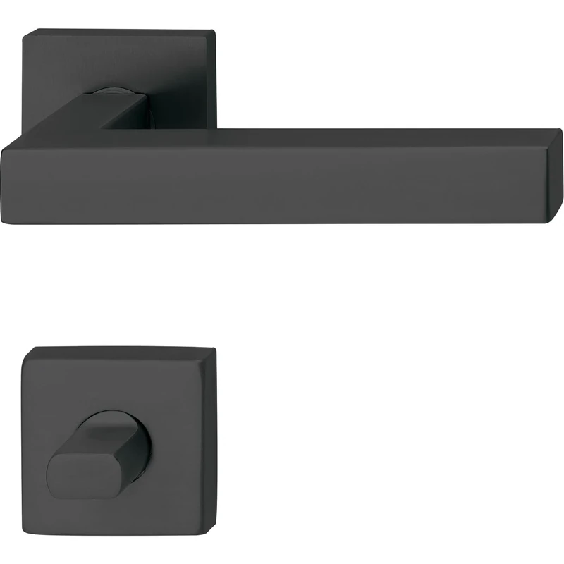 NINKA Solido Malmo Handle Set on Rosette WC, 38-45, Stainless Steel Black FH