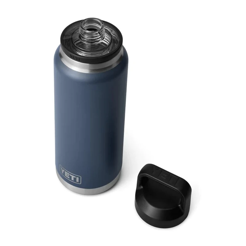 YETI Rambler Bottle Chug, Vacuum Insulated Stainless Steel Bottle with Leakproof Chug Cap, Navy, 36 oz (1 L) - Image 1