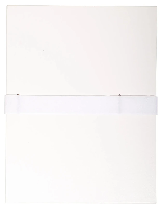 Exacompta - Ref 631E - Box of 10 folders with Expandable Back balacron - 1 Flap - Velcro Fastening/Velcro Strap - Size 24 x 32 cm - for A4 documents - Colour White