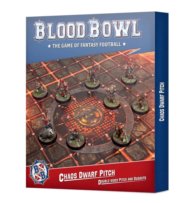 Games Workshop - Warhammer - Blood Bowl: Chaos Dwarf Team Pitch & Dugouts