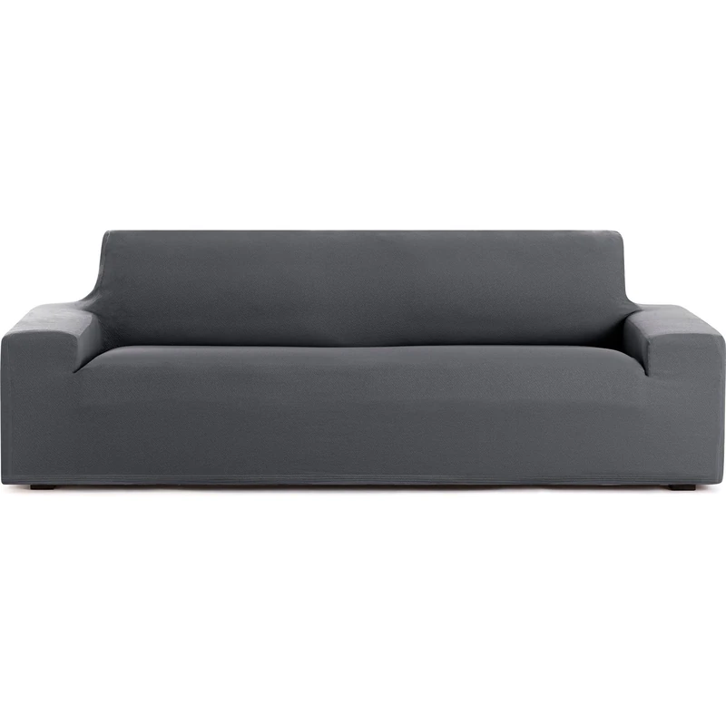 ECOMMERC3 | Bi-elastic Breathable Sofa Cover Size 3 Seater – Non-Slip Fit Sofa Cover, Dark Grey, Easy to Put on and Remove, Includes Fastening Foams - Image 1