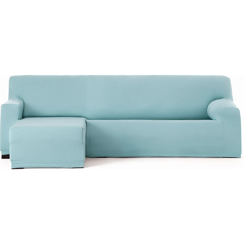 ECOMMERC3 | Chaise longue Sofa Cover Short Left Arm Bi-Elastic Breathable – Sea Water Colour Chaise Lounge Sofa Cover with Elastic Straps and Foams
