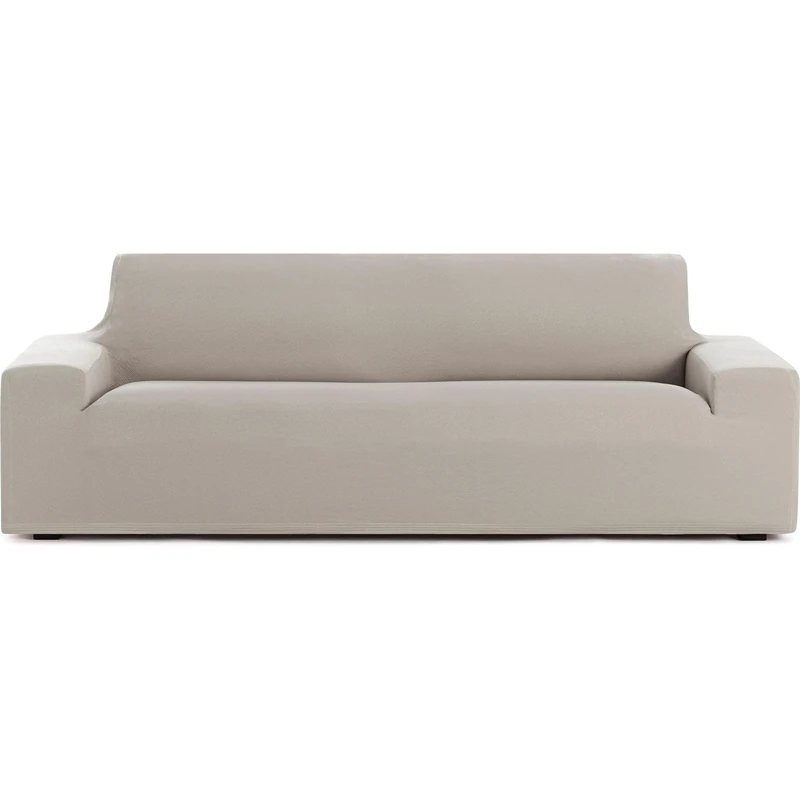 ECOMMERC3 | Bi-elastic Breathable Sofa Cover Size 4 Seater – Sofa Cover with Non-Slip Fit Linen Colour, Easy to Put on and Take Off, Includes Fastening Foams - Image 1