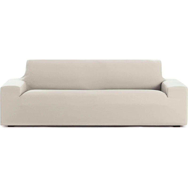 ECOMMERC3 | Bi-elastic Breathable Sofa Cover Size 4 Seater – Non-Slip Fit Sofa Cover, Ecru Colour, Easy to Put on and Remove, Includes Fastening Foams - Image 1