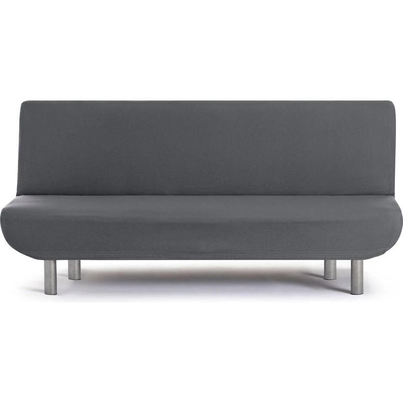 ECOMMERC3 | 3 Seater Clic-Clac Bi-Elastic Universal Sofa Cover – Dark Grey Sofa Cover, Easy to Put on and Remove, Anti-Wear Protection