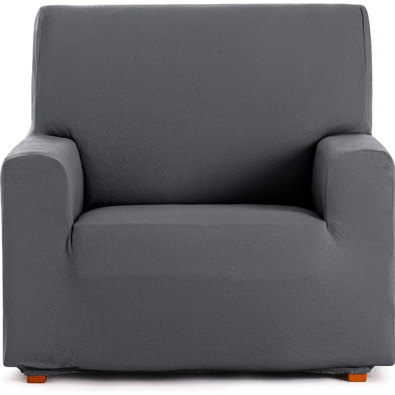ECOMMERC3 | Bi-elastic Breathable Sofa Cover Size 1 Seater – Non-Slip Fit Sofa Cover, Dark Grey, Easy to Put on and Remove, Includes Fastening Foams