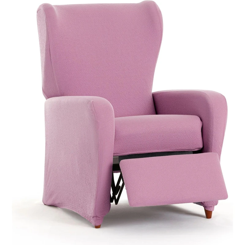 ECOMMERC3 | 4-Piece Bi-Elastic Relax Armchair Cover, Full Protection Against Wear – Pink Armchair Cover Breathable and Easy to Place, Upholstered Appearance