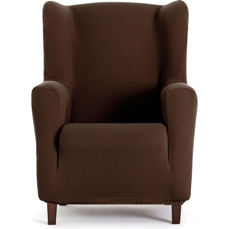 ECOMMERC3 | Bi-elastic Breathable Non-Slip Fit Earmuff Chair Cover – Full Protection Against Wear, Easy to Put on and Take Off, Brown