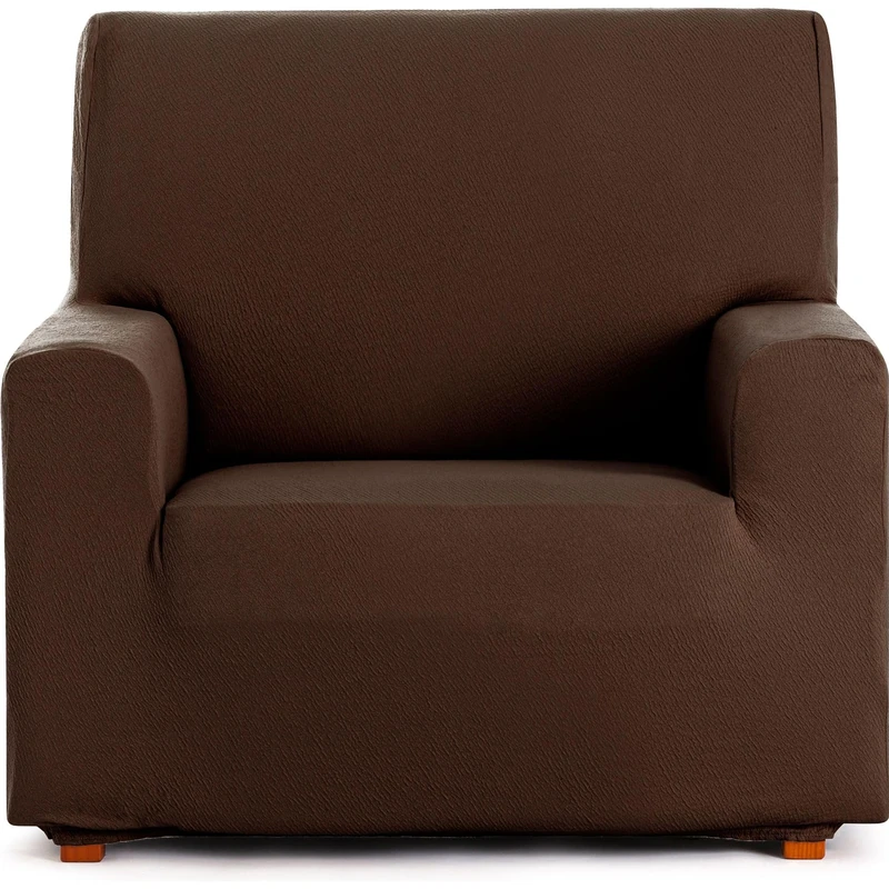 ECOMMERC3 | Bi-elastic Breathable Sofa Cover Size 1 Seater – Non-Slip Fit Sofa Cover, Brown Easy to Put on and Remove, Includes Fastening Foams