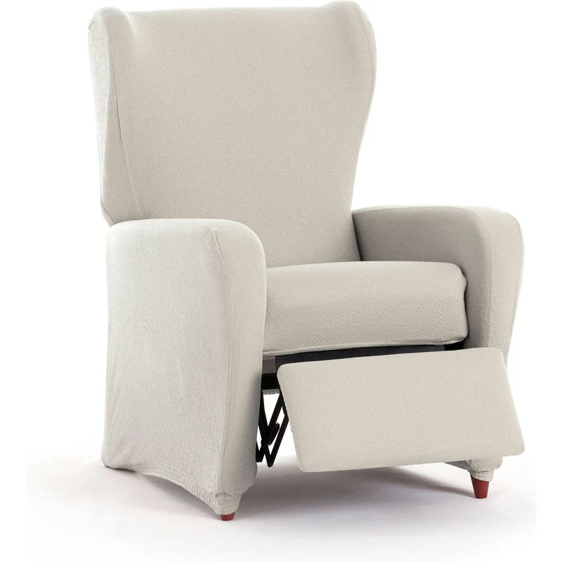 ECOMMERC3 | 4-Piece Bi-Elastic Relax Armchair Cover, Full Protection Against Wear – Ecru Armchair Cover Breathable and Easy to Place, Upholstered Appearance