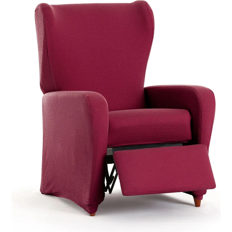ECOMMERC3 | 4-Piece Bi-Elastic Relax Armchair Cover, Full Protection Against Wear – Breathable and Easy to Install Bordeaux Armchair Cover, Upholstered Appearance