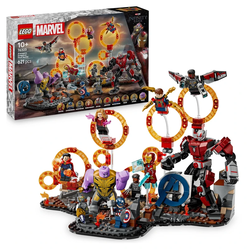 LEGO Marvel Avengers: Endgame Final Battle Building Toy with a Thanos Figure, Ant-Man Mech & 9 Minifigures incl. Captain America, Black Panther, Iron Man & Doctor Strange - Gift for Boys & Girls 76323