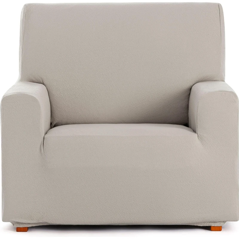 ECOMMERC3 | Bi-elastic Breathable Sofa Cover Size 1 Seater – Sofa Cover with Non-Slip Fit Linen Colour, Easy to Put on and Take Off, Includes Fastening Foams