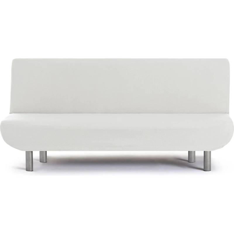 ECOMMERC3 | 3 Seater Clic-Clac Bi-Elastic Universal Sofa Cover – White Sofa Cover Easy to Put on and Take Off, Anti-Wear Protection