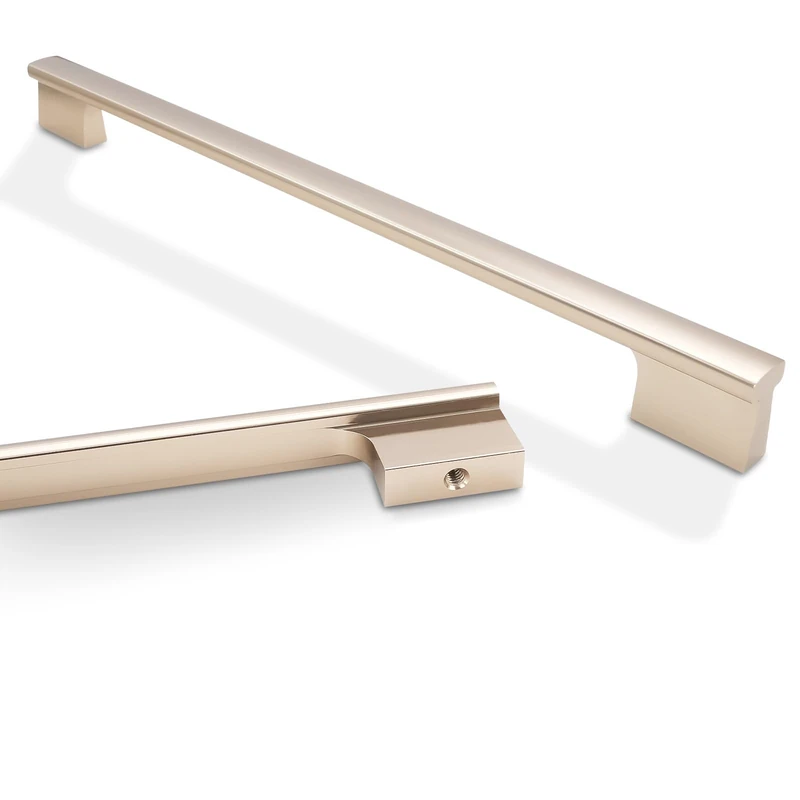 Amasideca 10 Pack Champagne Bronze Pulls 10Inch(254mm) Hole Centers Kitchen Cabinet Handles Champagne Drawer Pulls Cabinet Hardware