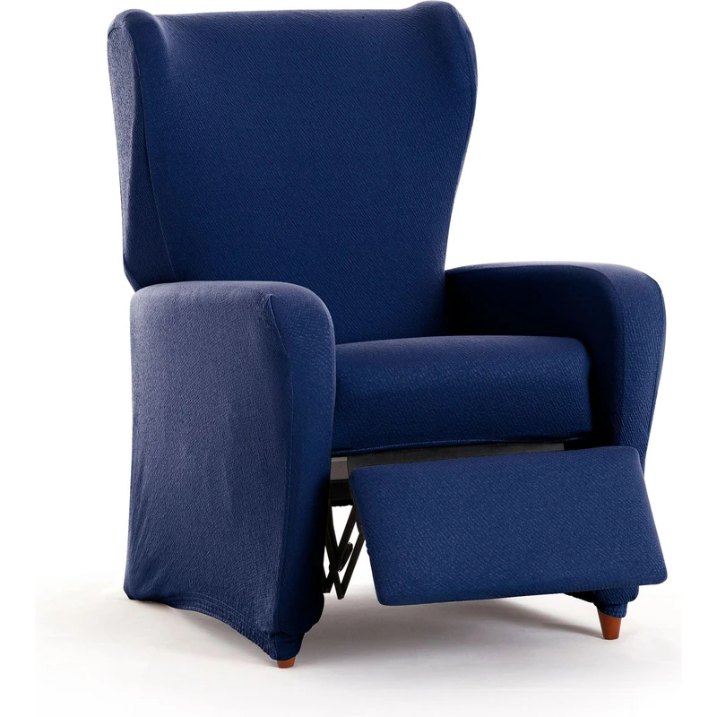 ECOMMERC3 | 4-Piece Bi-Elastic Relax Armchair Cover, Full Protection Against Wear – Breathable and Easy to Install Blue Armchair Cover, Upholstered Appearance - Image 1