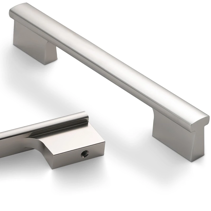 Amasideca 10 Pack Brushed Satin Nickel Cabinet Pulls 6-1/4 Inch(160mm) Hole Centers Kitchen Cabinet Handles Silver Drawer Pulls Cabinet Hardware