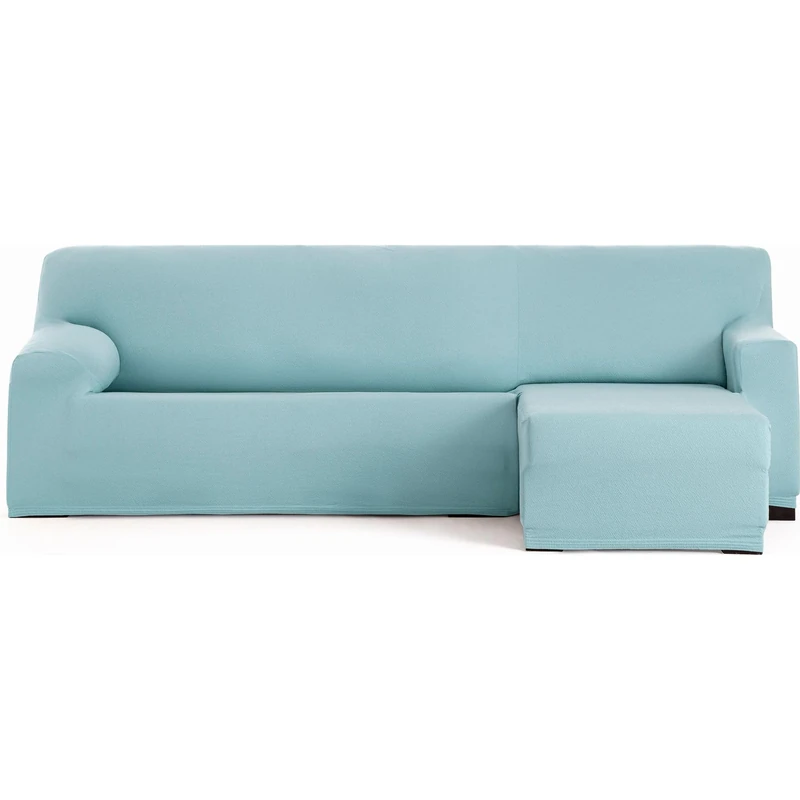 ECOMMERC3 | Chaise longue Cover Short Right Arm Bi-Elastic Breathable – Sea Water Colour Chaise Lounge Sofa Cover with Elastic and Foam Adjustment, Wear Protection