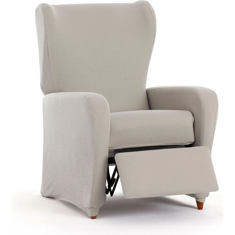 ECOMMERC3 | 4-Piece Bi-Elastic Relax Armchair Cover, Full Protection Against Wear – Breathable and Easy to Install Linen Armchair Cover, Upholstered Appearance