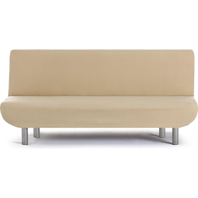 ECOMMERC3 | 3 Seater Clic-Clac Bi-Elastic Universal Sofa Cover – Beige Sofa Cover, Easy to Put on and Remove, Anti-Wear Protection