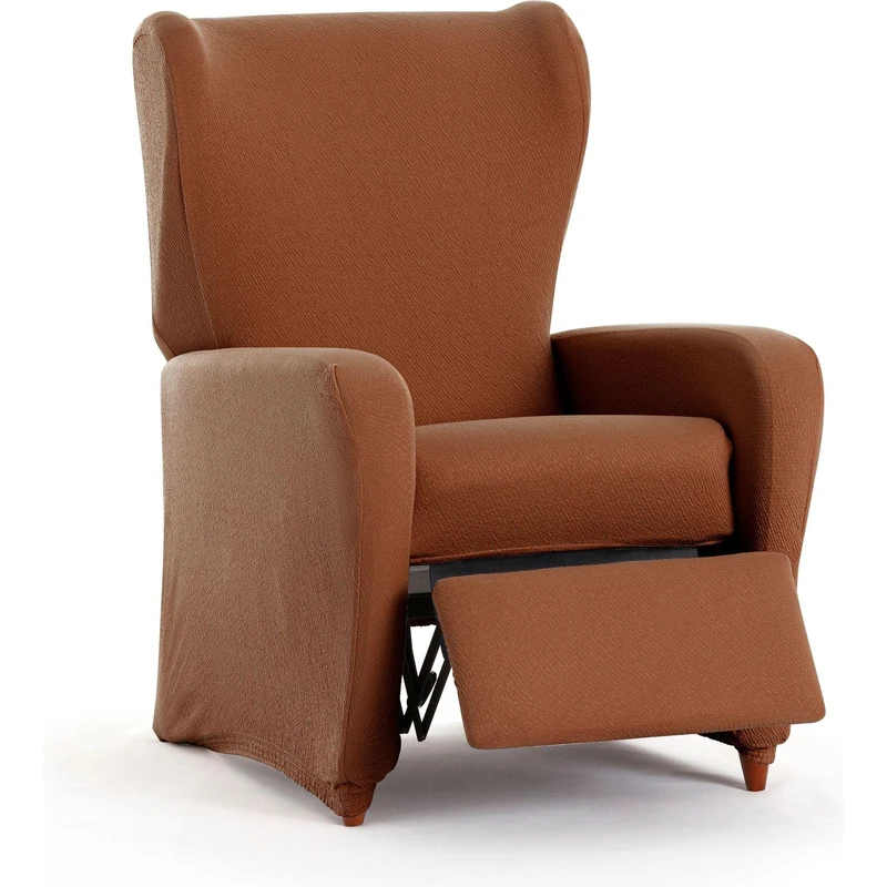 ECOMMERC3 | 4-Piece Bi-Elastic Relax Armchair Cover, Full Protection Against Wear – Breathable and Easy to Install Boiler Colour Armchair Cover, Upholstered Appearance