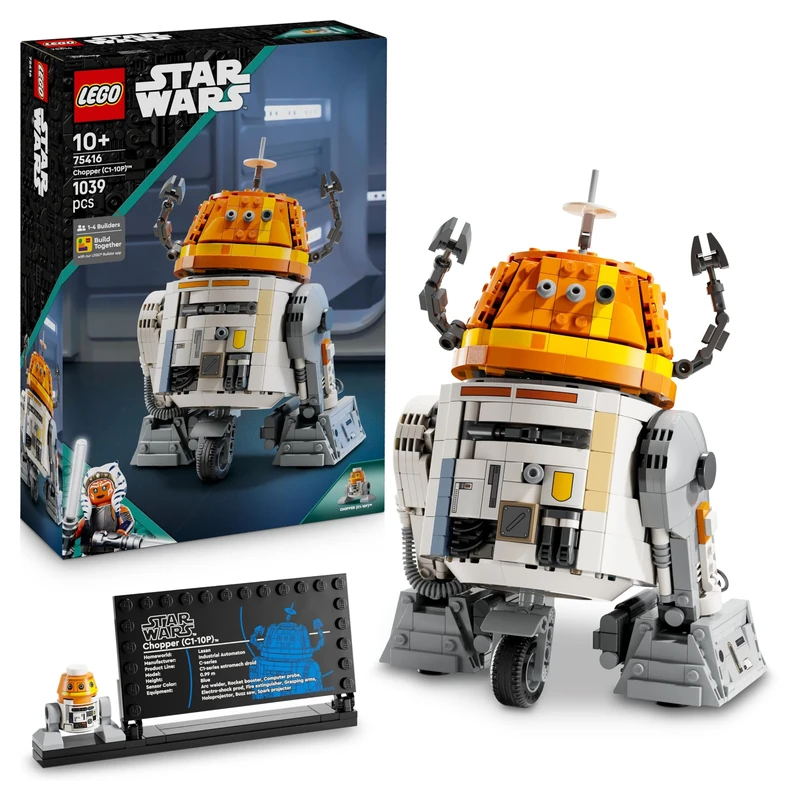 LEGO Star Wars 75416 Chopper (C1-10P) Astromech Droid Figure - Building Toy with Lever-Activated Head Movements, Detachable Arms & Centre Wheel - Gift for Ahsoka Fans, Boys & Girls Aged 10+