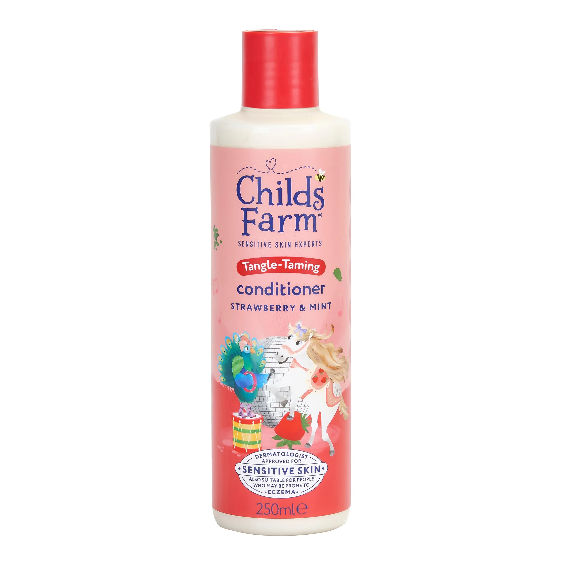 Childs Farm Tangle Taming Conditioner, Straight or Wavy Hair, Gentle, Tear Free, Strawberry and Mint, Kids, Baby, 250ml