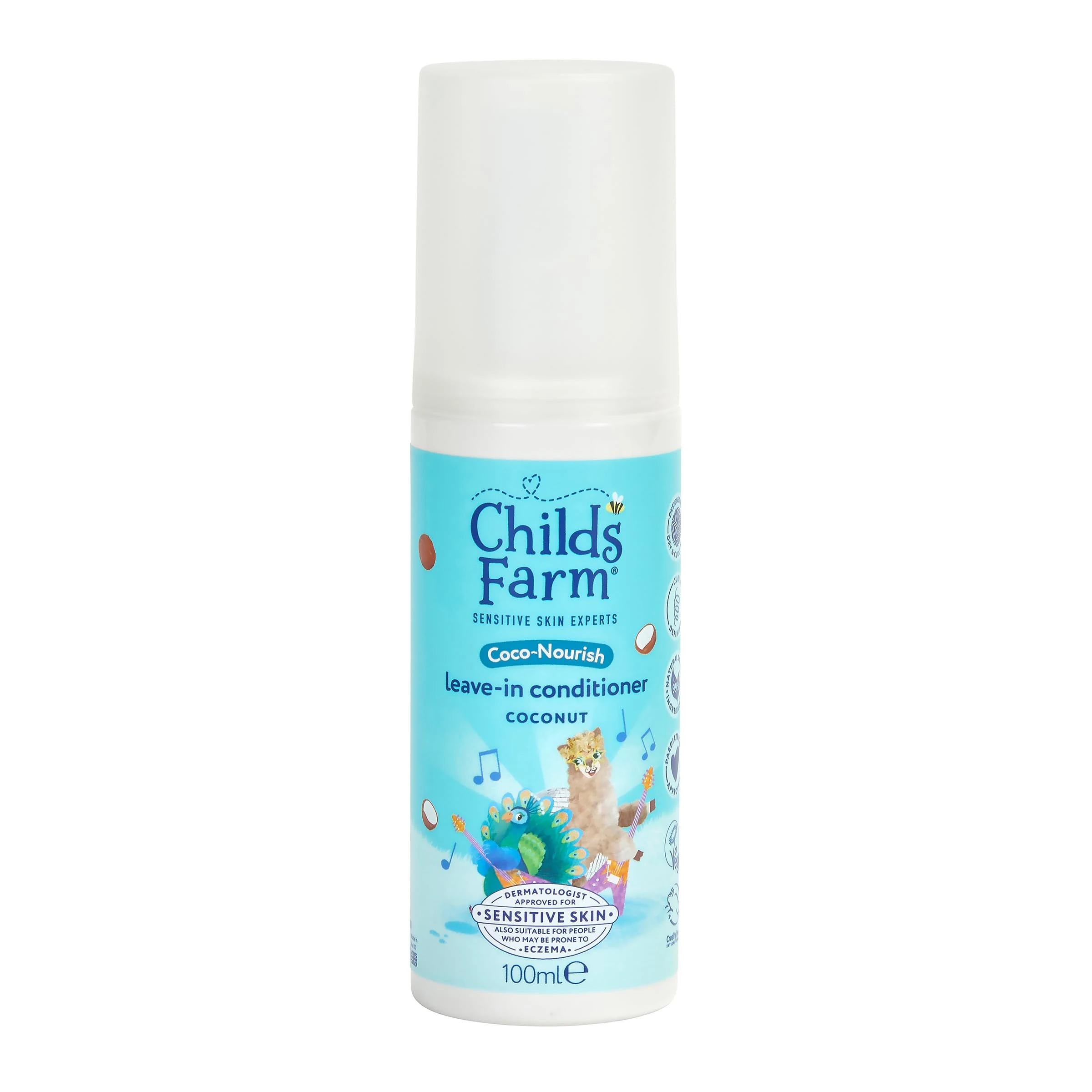Childs Farm Coco-Nourish Leave-in Conditioner Hair Spray, Define Curls, Smooth, Styling Protector, Coconut, Kids, 100ml