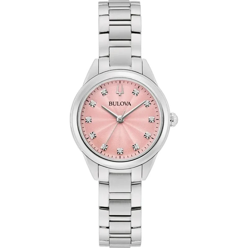 Bulova Women's Analogue Quartz Watch with Stainless Steel Strap 96P249