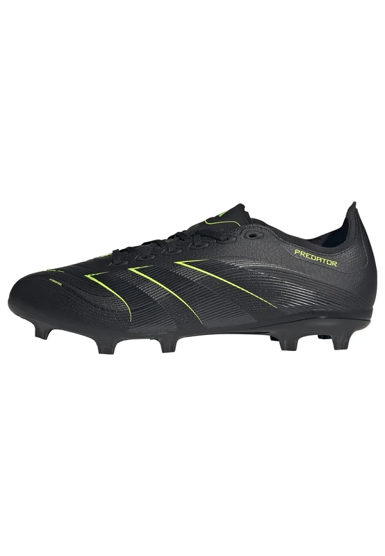 adidas Unisex Predator League Firm Ground/Multi Ground Football Boots, Core Black/Carbon/Lucid Lemon, 10.5 UK