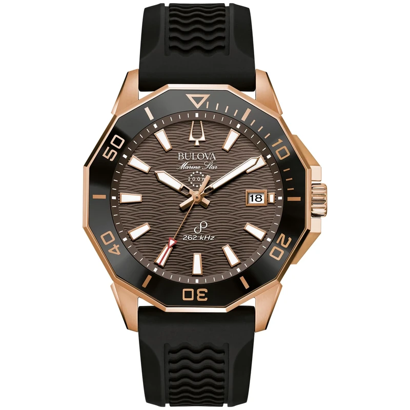 Bulova Men's Analogue Quartz Watch with Rubber Strap 98B421