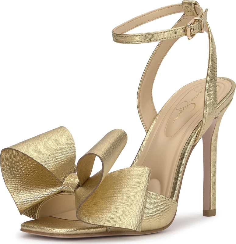 Jessica Simpson Women's Olivine Heeled Sandal, Gold, 5 UK