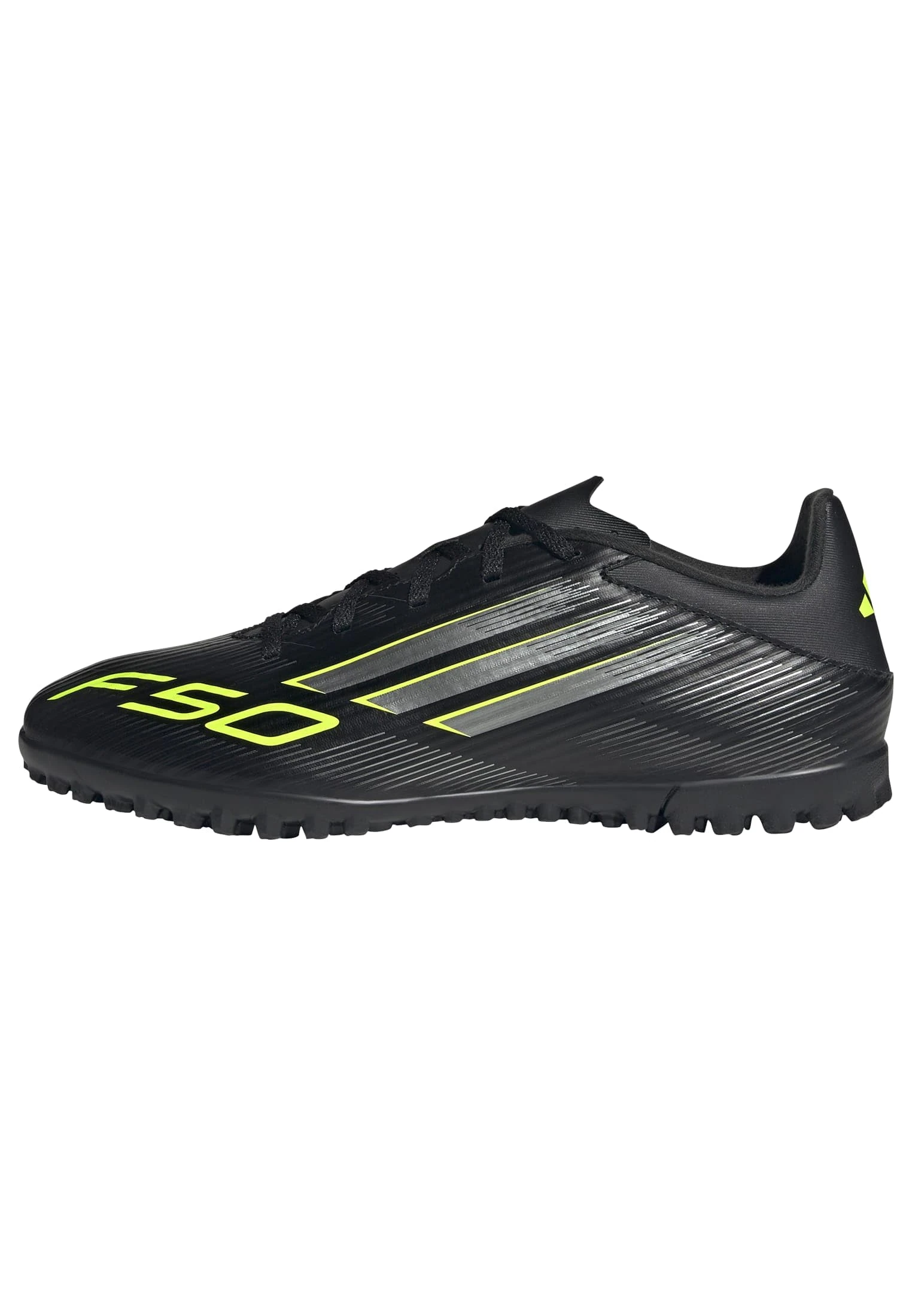adidas Unisex F50 Club Turf Football Boots, core Black/Iron met./Lucid Lemon, 12.5 UK