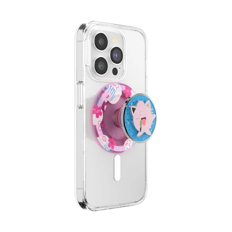 PopSockets Round Phone Grip Compatible with MagSafe, Adapter Ring Included, Phone Holder, Wireless Charging Compatible, Pokemon Fairy Type - Jgglpff Disarm Voice - Image 1